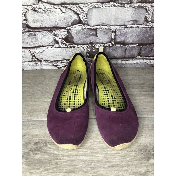 ECCO Biom Natural Motion Purple Suede Slip On Comfort Ballet Flats Women Sz 39EU - Picture 15 of 16